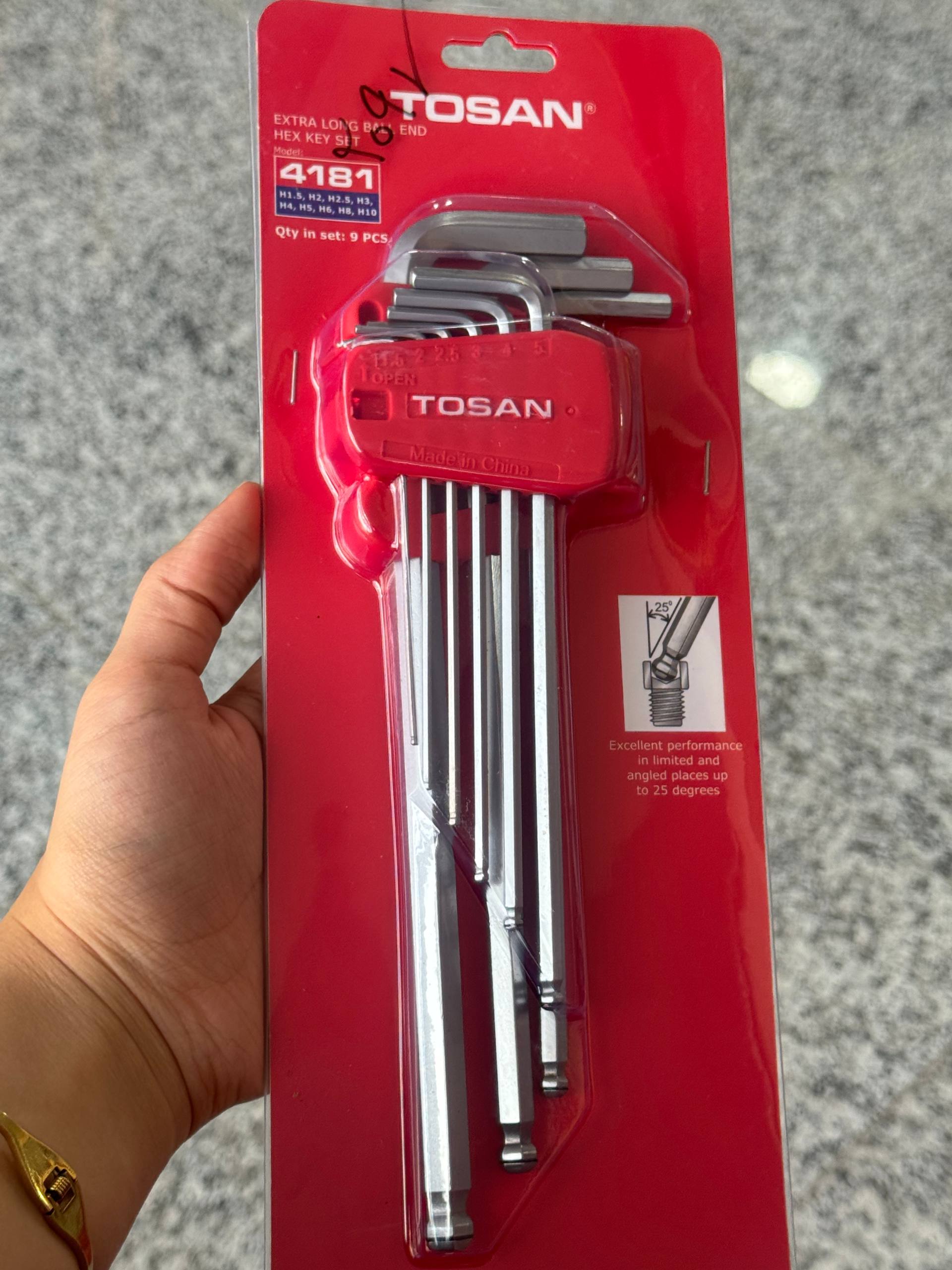 آچار آلن بلند سرگرد رو کارتی ۲ تا ۱۰ توسن مدل A125